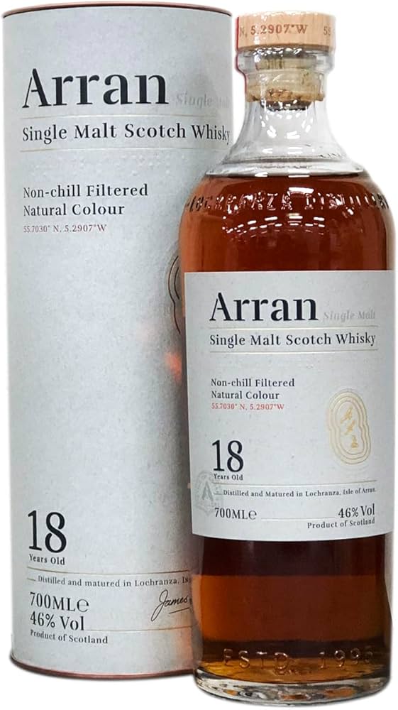 Amazon.co.jp: アラン モルト 18年 46％ 700ml ウイスキー アイランズ